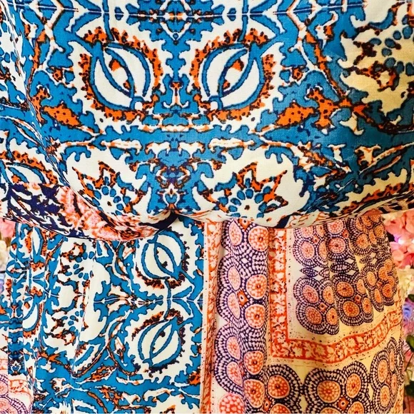 Bohemian Maxi Dress in Pink and Blue - Picture 6 of 7